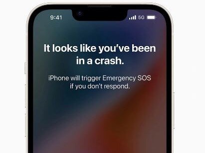 An alert about the crash was sent by the new iPhone 14.