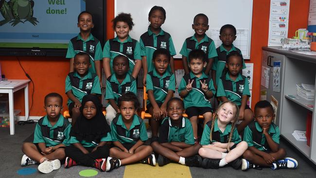 Aitkenvale State School Prep A Back: Iran, Nevaeh, Zainab, Gracias, Ekyochi. Middle: Jacques, Moses, Ayden, Prince, Winnie. Front: Ryan, Maryame, Isaac, Etho, Cassandra, Daniel.