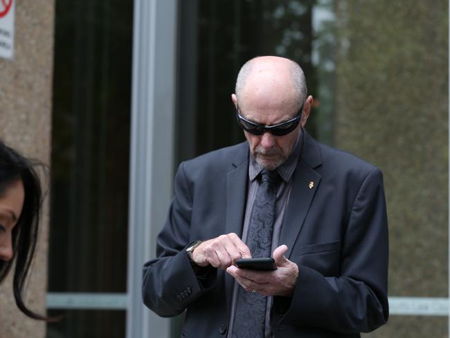 Peter Dawson outside court after the sentencing of his brother. Chris Dawson was found guilty of murdering his wife, Lynette Simms, and was sentenced to 24 years in prison. Britta Campion/The Australian