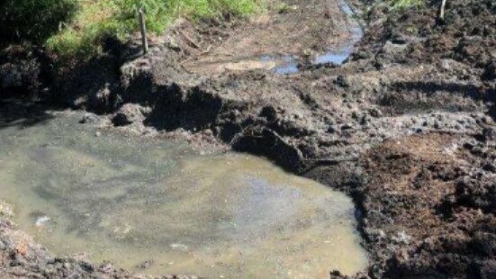 The Albert River sewer leak - this is the Gold Coast City Council pipe leak.