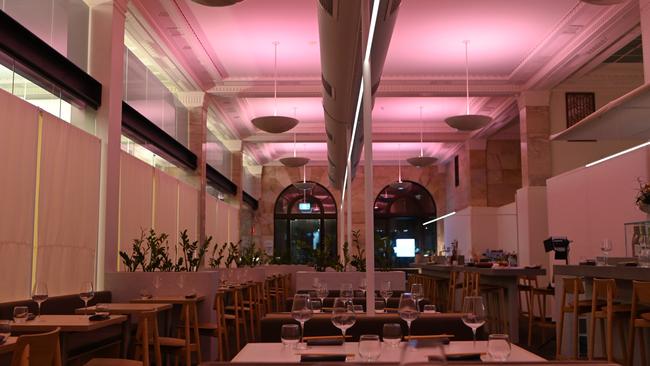 Interior of dining room at Umaii Japanese restaurant, Adelaide