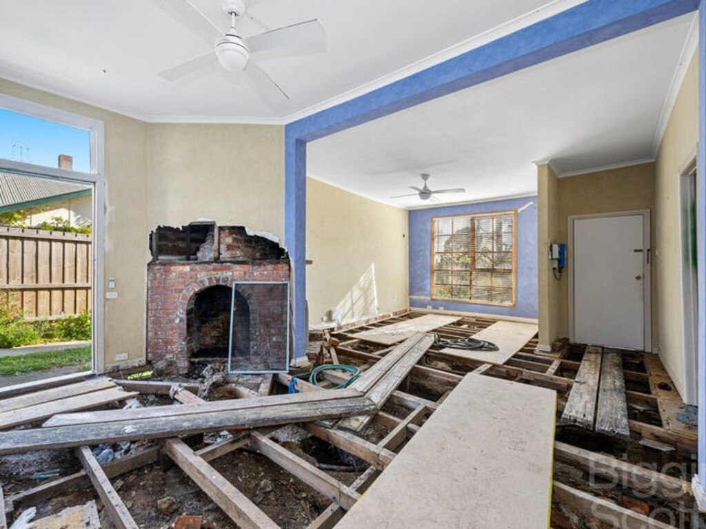 A taste of what’s in store for the buyer of this home, but a challenge tradies may enjoy.