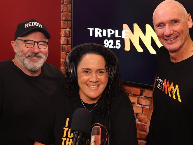 Patty-Ann Waho is one of 15 lucky Gold Coasters to host 92.5 Triple M’s brekkie show as the station farewells Bridget ‘Bridge’ Brousard. Picture: Supplied