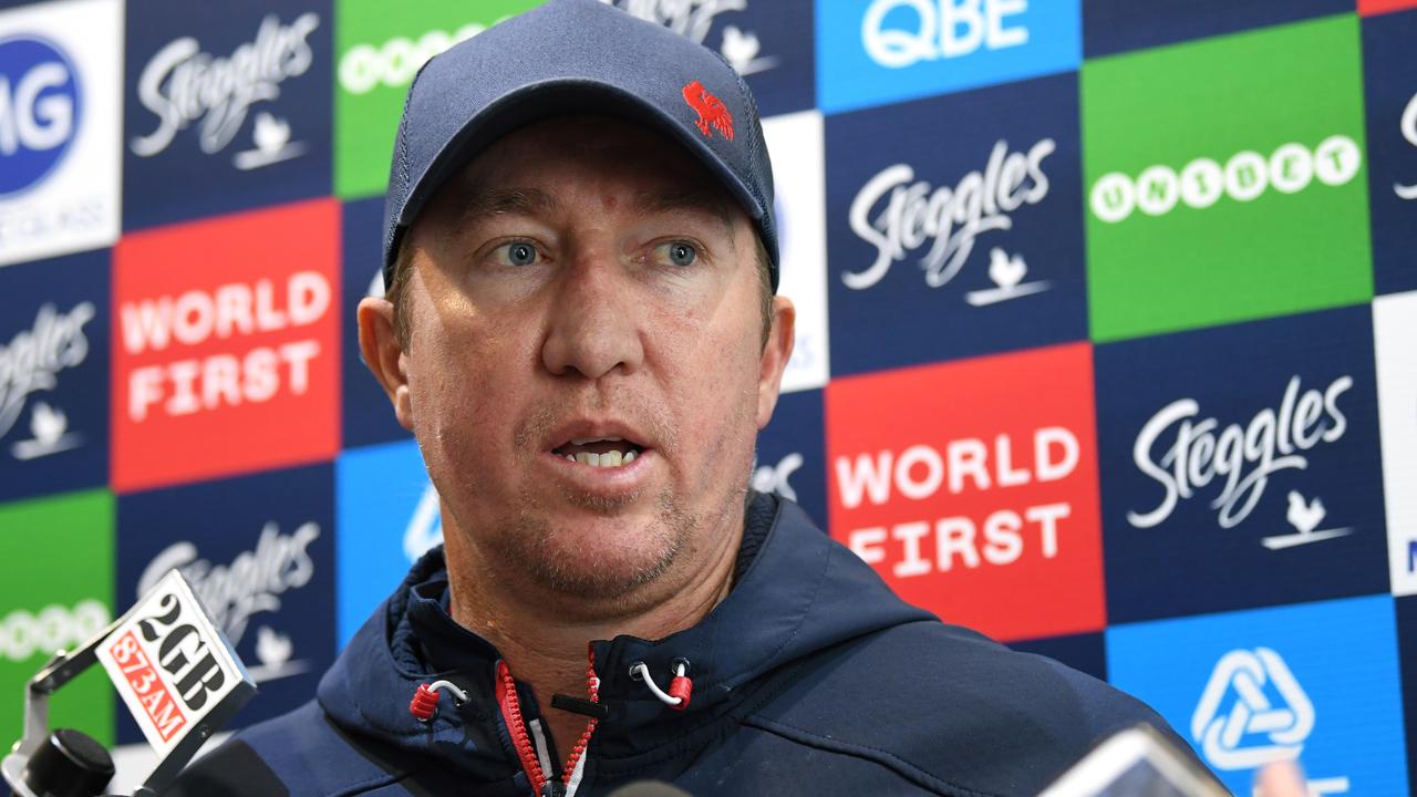 Trent Robinson has denied allegations the Roosters are involved in the sexting scandal.