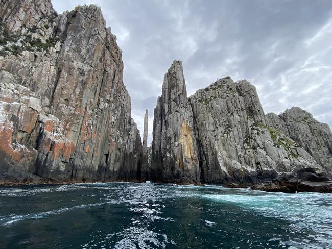 Cape Pillar as part of the Pennicott Wilderness Journeys cruise on day three of the  Life's an Adventure Three Capes Walk. Picture: Philip Young