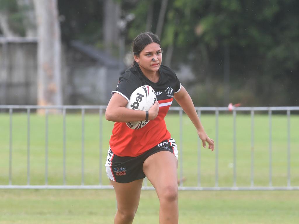 Kirwan State High School hosts St Patrick's College, Mackay, in round 1 of the 2025 Aaron Payne Cup. Senior Girls. Picture: Evan Morgan