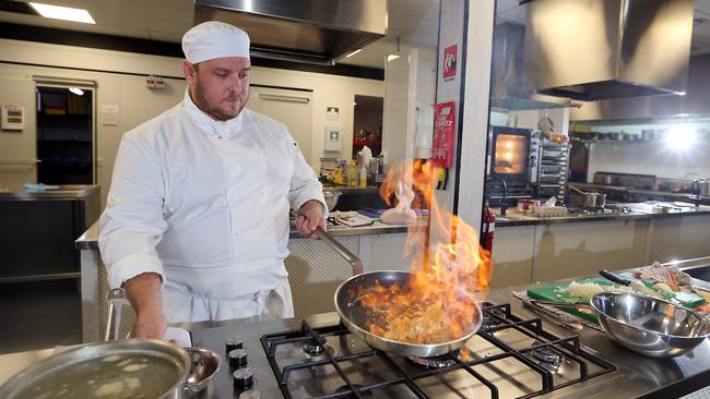 Matthew Bartusche in the Barrington College kitchen. Picture: Richard Gosling.