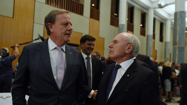 Peter Costello and John Howard were also good retail politicians. Picture: AAP Image/Lukas Coch