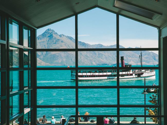 ESCAPE: Best of New Zealand, Sunday Escape John Corbett - Sweeping views straight out onto Lake Wakatipu and to the Remarkables are exclusive to this waterfront hotel. Picture: Eichardt's Private Hotel