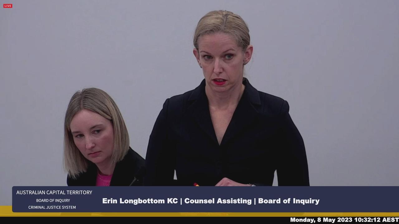 Counsel assisting Erin Longbottom grilled Mr Drumgold over statements he made in court.