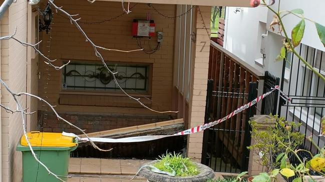 The damage after the floor collapsed, trapping Footscray’s Caroline Rayner and Greg Nunn for almost an hour. Picture: Nilsson Jones / Supplied