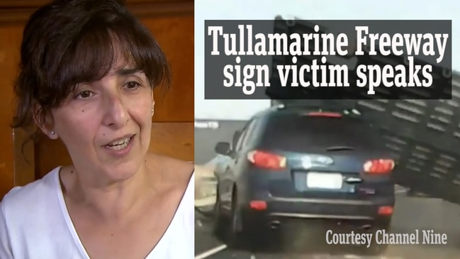 Tullamarine Freeway sign victim speaks