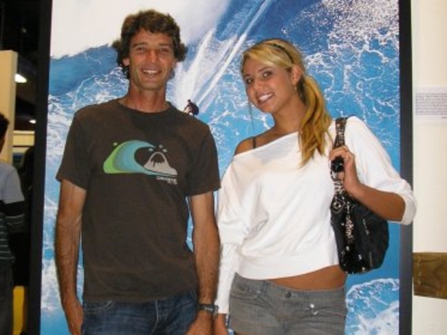 Australian surf legend, Tony Ray with daughter Sahara.