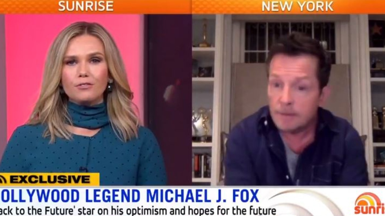 Michael J. Fox appeared on Sunrise this morning to discuss his new memoir. Picture: Channel 7