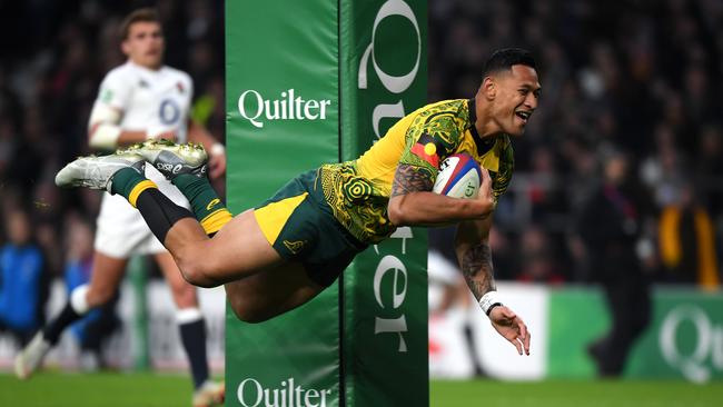 Israel Folau is the most exciting and dangerous attacker in Australian rugby. Picture: Getty Images