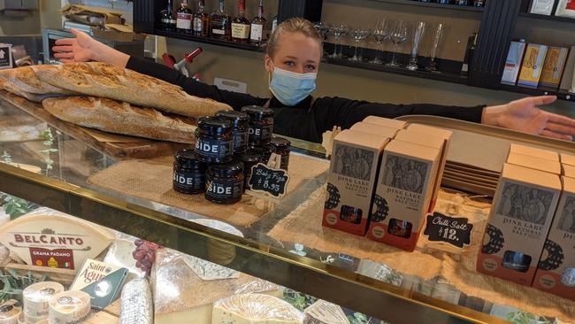 Sam Sparks offers grazing boxes, cheese boards and other fancy items at her Croydon shop Platter Pantry. Picture: Kiel Egging