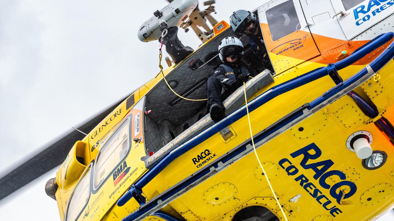 RACQ CQ Rescue chopper is on its way to assess a rescue at Tern Island.