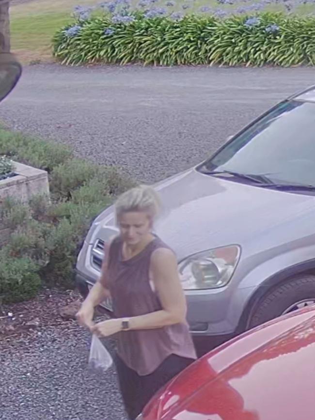 The last known image of Ms Murphy taken by a CCTV camera outside her home. Picture: Supplied.