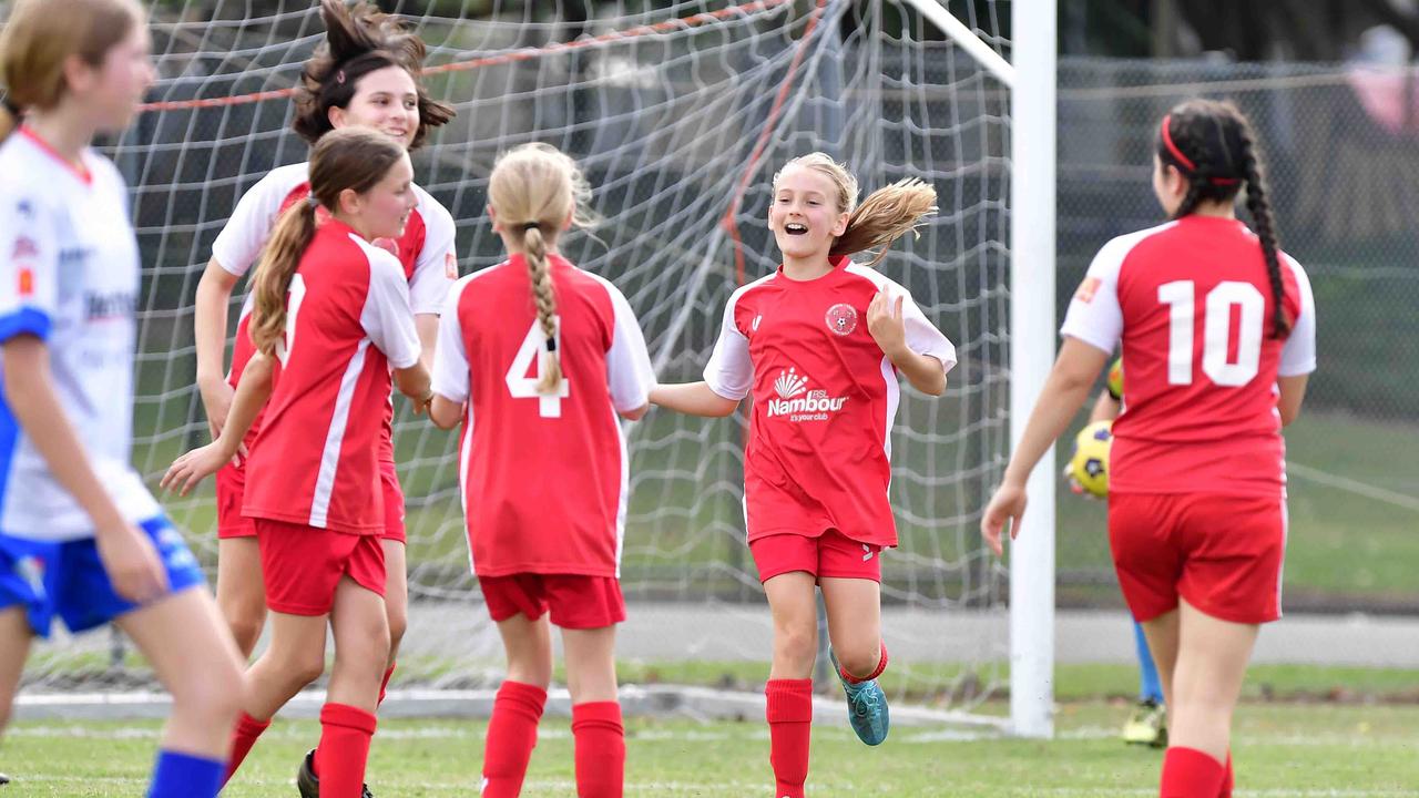 SOCCER: U 13 girls, Woombye V Nambour Yandina United. Picture: Patrick Woods.