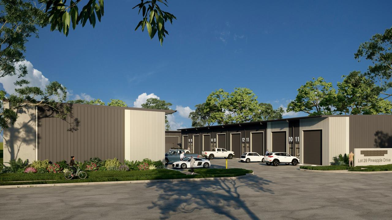 The first stage of Pineapple Drive Workstores is for sale. Picture: Contributed