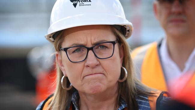 Premier Jacinta Allan insists the renewable energy targets can still be met after the Port of Hastings setback. Picture: David Caird