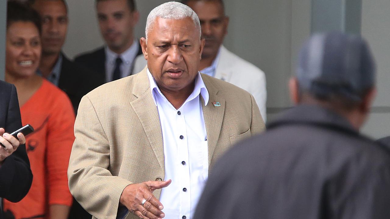 Fijian Prime Minister Frank Bainimarama has rejected suggestions the terrorist is one of his country’s citizens and said they will not accommodate him. Picture: Bob Barker.