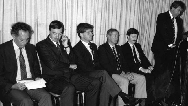 Dave (fourth from left) broke his silence on the club's decision to join the AFL in1990