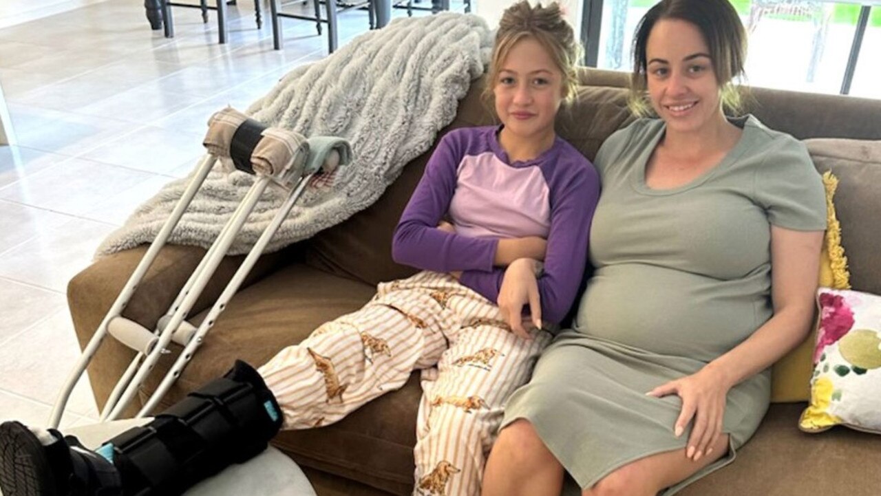 Holly Brown and her mother Katie Sanzo. Picture: 9 News