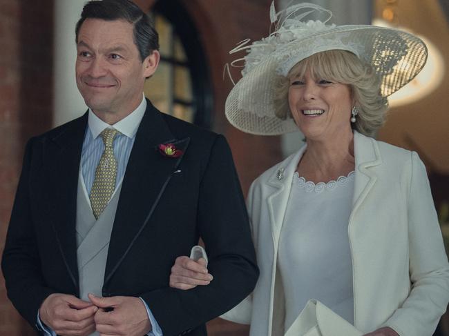 Dominic West as Prince Charles, Olivia Williams as Camilla. Picture: Supplied/Netflix