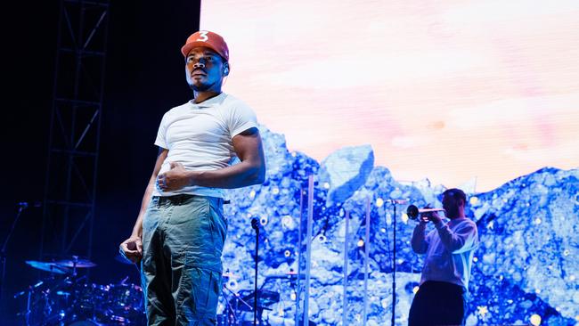 Chance the Rapper performs on the Black Radio stage during the Blue Note Jazz Festival at Silverado Resort and Spa on July 30, 2023 in Napa, California. Photo: Richard Bord/Getty Images.
