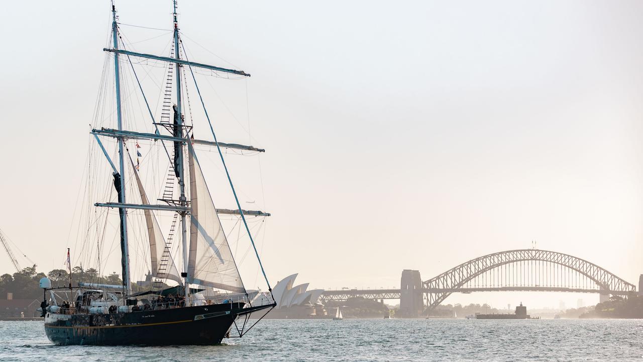 Young Endeavour sails from Sydney Harbour to embark on its final voyage around Australia. Picture: ABIS Lauren Pugsley / Department of Defence