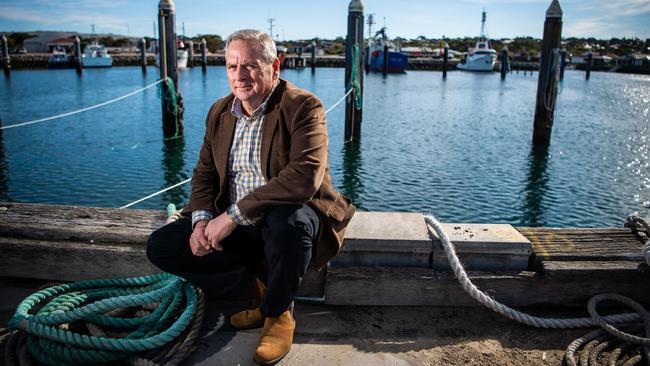 Port Lincoln Mayor Brad Flaherty pictured at the town’s marina. Picture: Tom Huntley