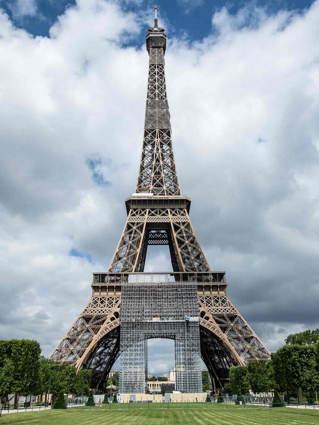 The Eiffel Tower ahead of its partial reopening. Picture: AFP