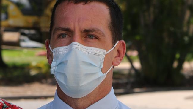 Zachary Rolfe arrives at the NT Supreme Court. Picture: Glenn Campbell