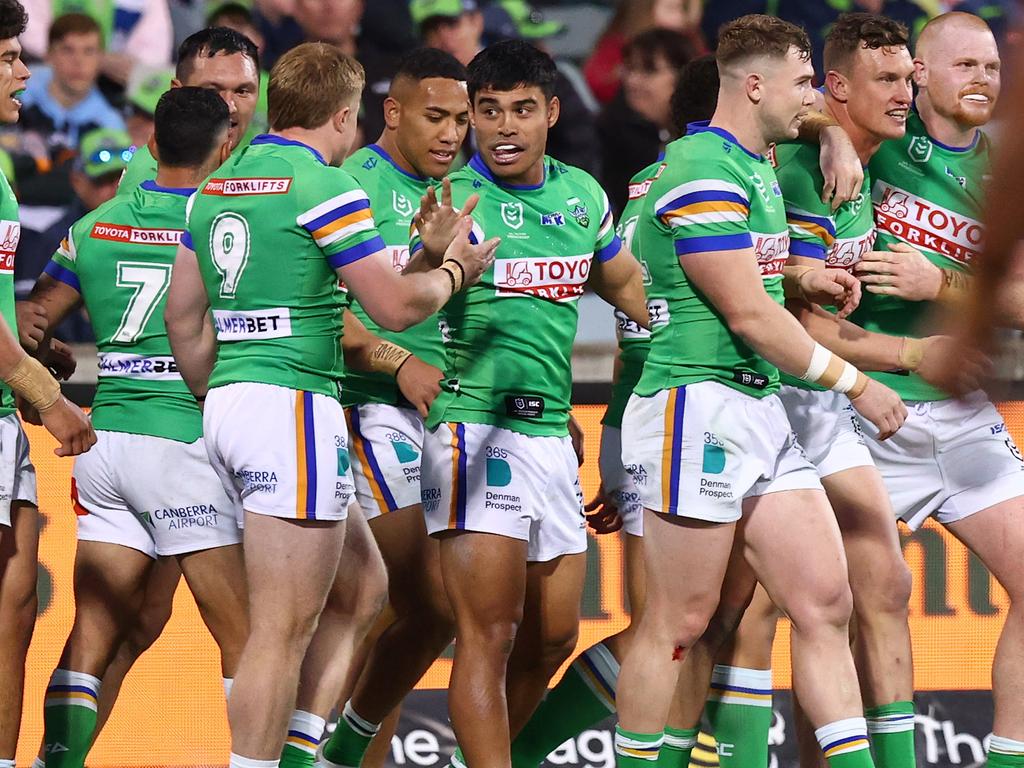 The Raiders can put a huge dent in Storm’s premiership aspirations. Picture: Mark Nolan/Getty