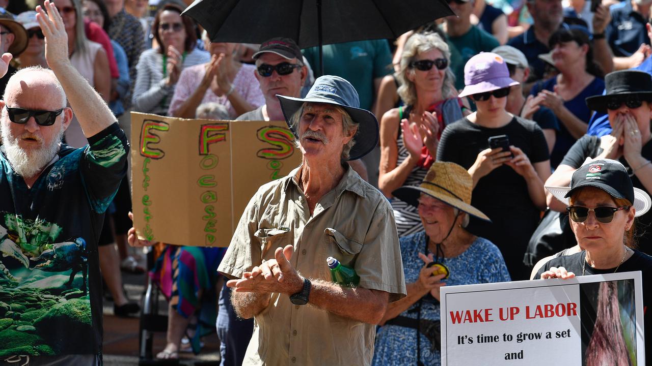 Thousand of protestors at Parliament House for Darwin’s third rally against crime in 2023. Picture: Pema Tamang Pakhrin