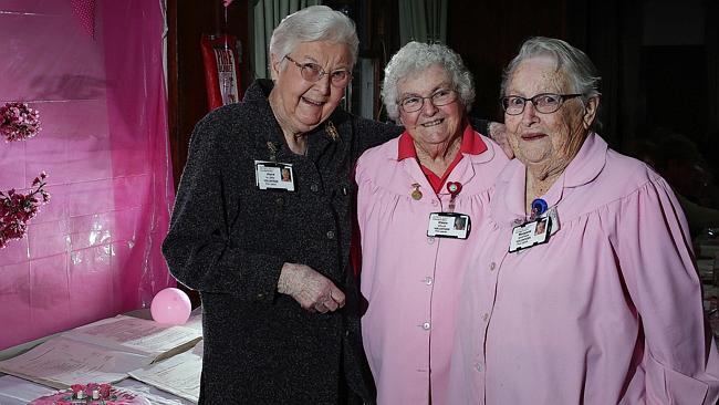 Pink Ladies president Joyce Villiers and members Elaine Collis and Margaret Chapman. Picture: Virginia Young