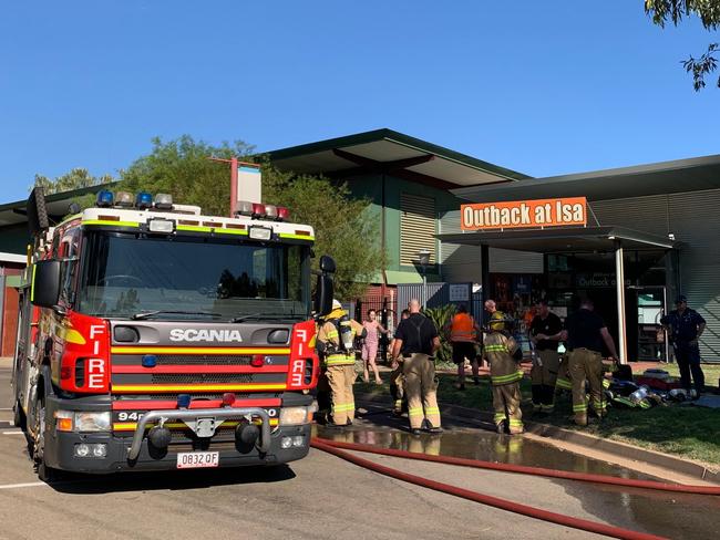 Firefighters at Outback at Isa, Mount Isa on Saturday, May 9, 2020. Photo: Danielle Slade