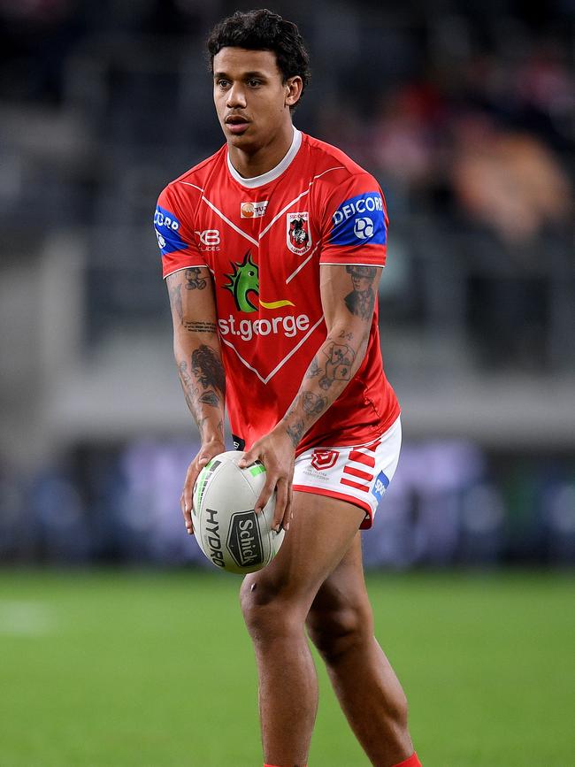 Tristan Sailor played five NRL games for the St George Illawarra side and after making his debut for the club in 2019, he was released at the end of the 2020 season. Picture: AAP/Dan Himbrechts