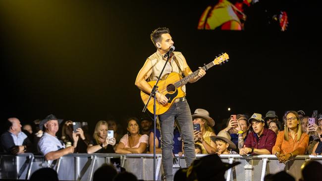 James Johnston performing at the Tamworth Regional Entertainment &amp; Convention Centre (TRECC) in January 2023. Picture: Klae McGuinness