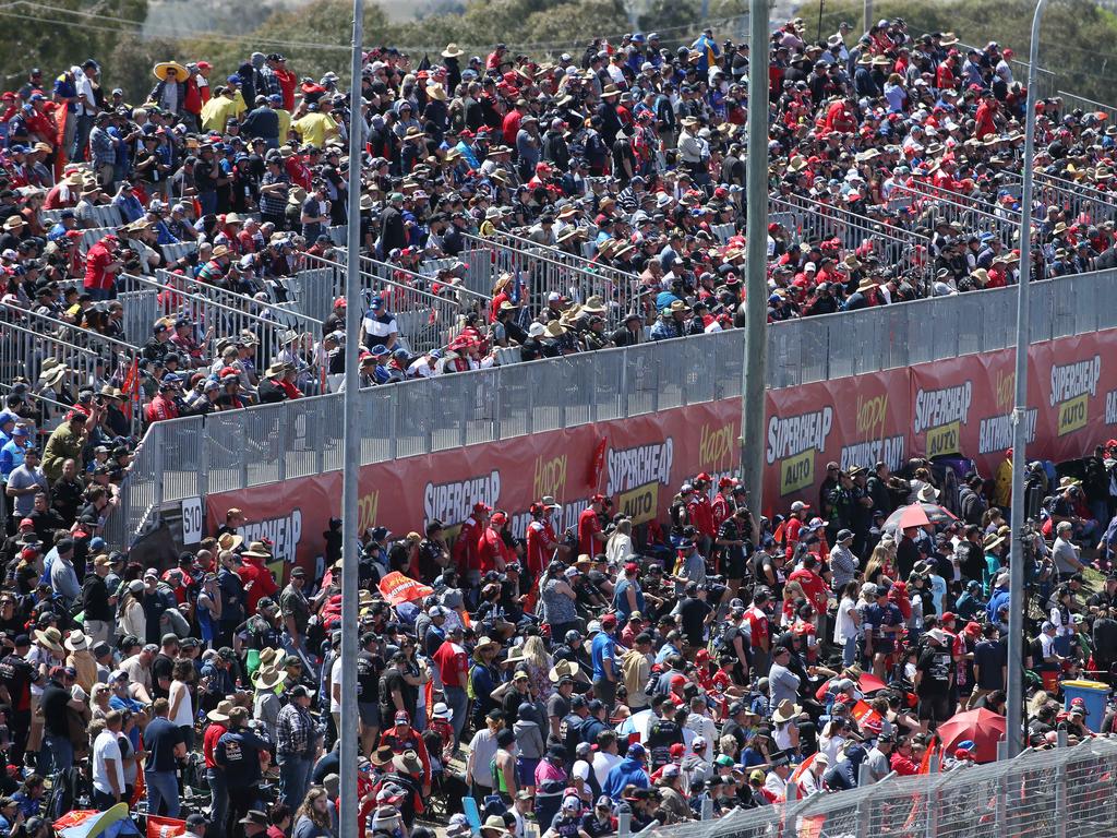 2019 Supercheap Auto Bathurst 1000, Virgin Australia Supercars Championship. Start of the race. Crowd and fans watch the action. Picture Rohan Kelly