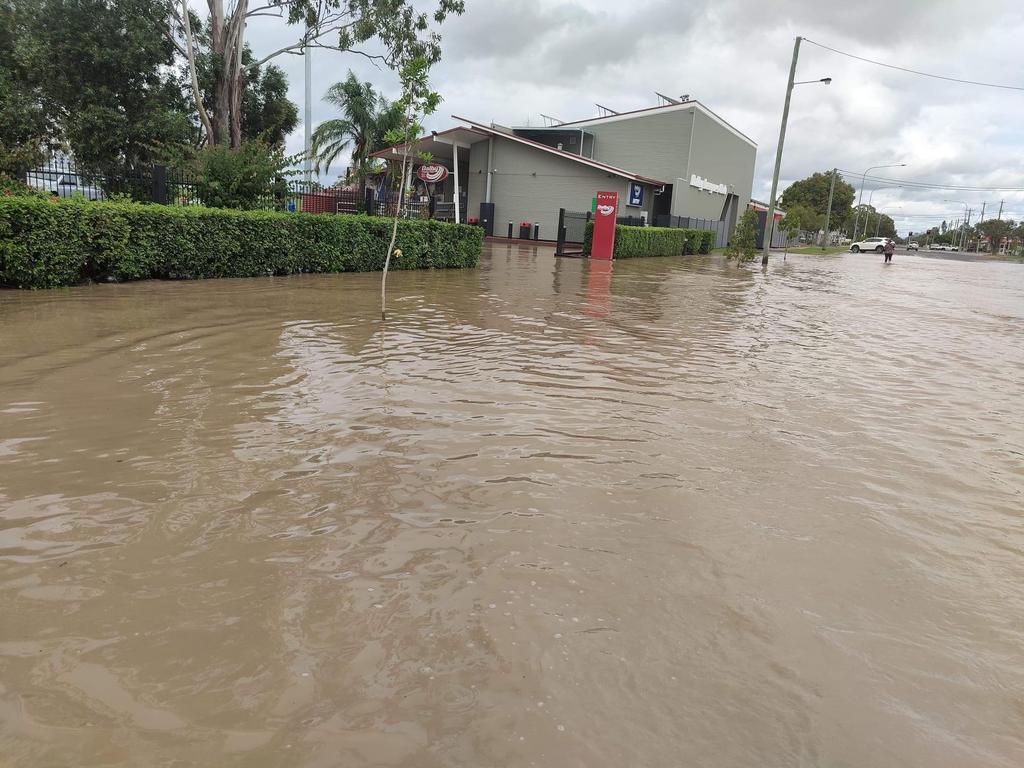 Dalby Leagues Club under water in March 2022 floods Photo: Aiden Wilkinson