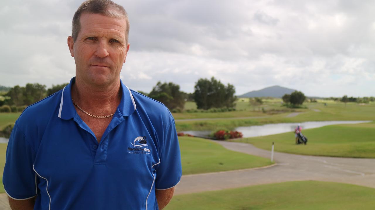 Maroochy River Golf Club course superintendent Stuart Campbell has detailed instances of turf death on the club course due to salinity from a drain opened to let in saltwater. Picture: Letea Cavander