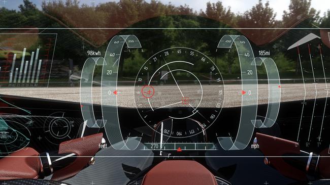 Future flag fall: Virtual instrument panel on the autonomous drone.