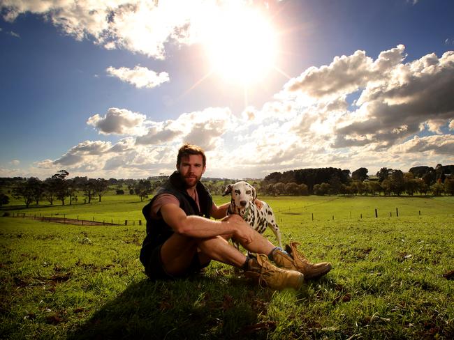 Drouin Dairy Farmer Adam Nelson stopped milking and got rid of his dairy cows, rather than risk going into further debt for an uncertain future. Picture: Stuart McEvoy