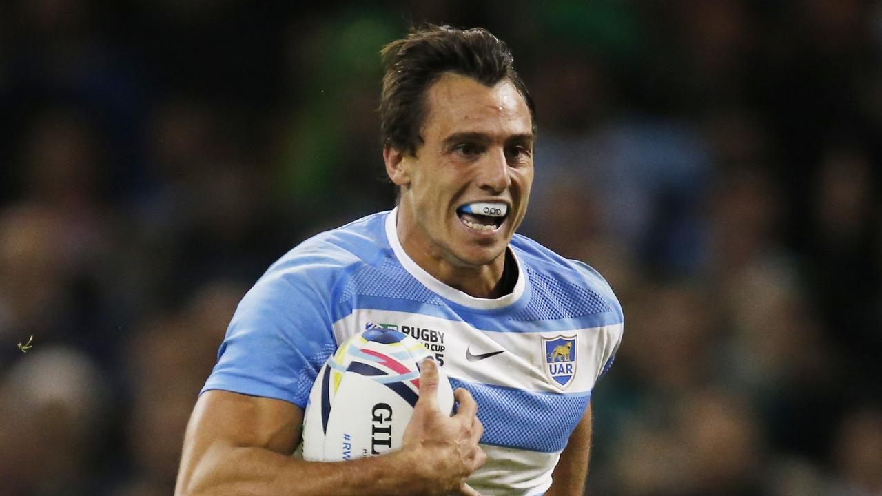 Rugby Union - Ireland v Argentina - IRB Rugby World Cup 2015 Quarter Final - Millennium Stadium, Cardiff, Wales - 18/10/15 Argentina's Juan Imhoff celebrates scoring their fourth try Action Images via Reuters / Andrew Boyers Livepic