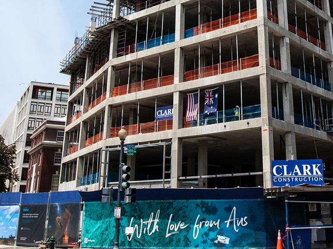 Australia's new embassy in Washington DC during construction. Picture: Supplied