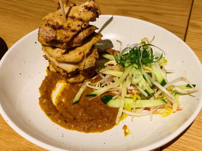 Grilled chicken satay