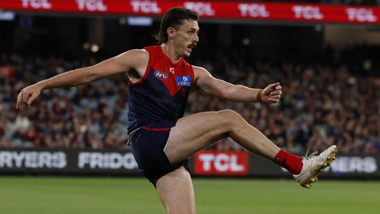 Jake Lever is set to return against Brisbane on Friday night after missing the last four games following knee surgery. Picture: Michael Klein