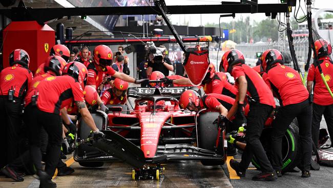 Ferrari's Monegasque driver Charles Leclerc in Spain. Photo by JAVIER SORIANO / AFP.